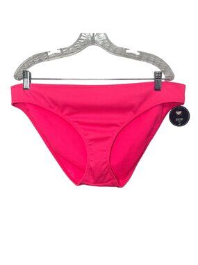 Hollister Swim Bikini Bottoms Womens XL Pink New Ribbed Summer Pool